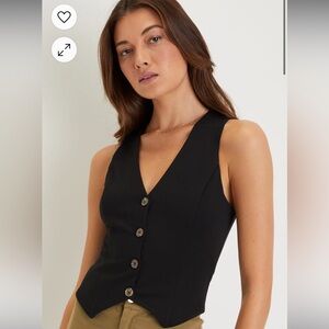 NWT Lulus Black Sleeveless Vest Top